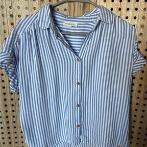 Beachlunchlounge Blue and White Striped Shirt
